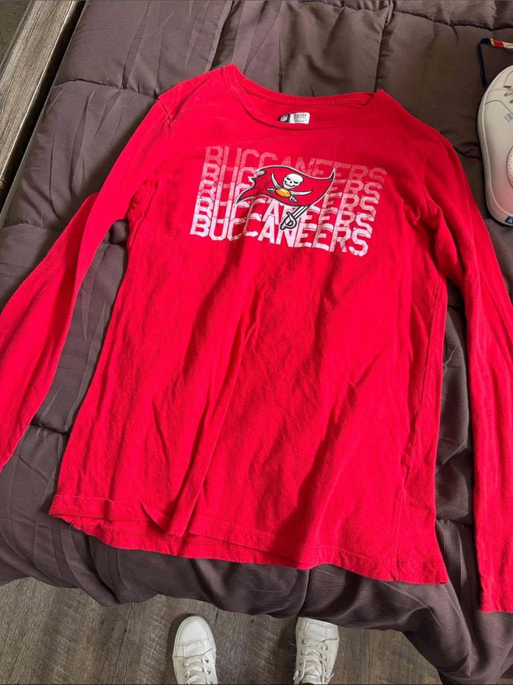 Team Apparel Red Buccaneers Long Sleeve Tee